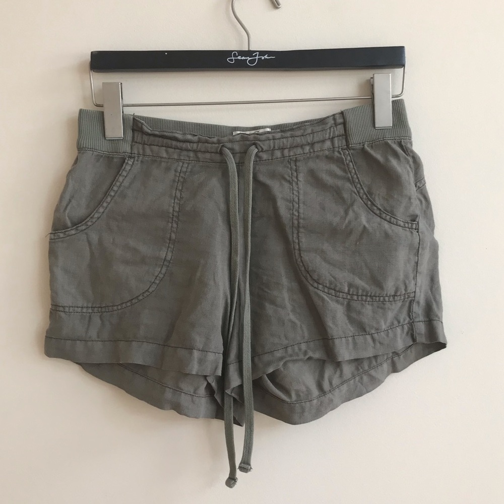 Lucky Brand 100% linen shorts green